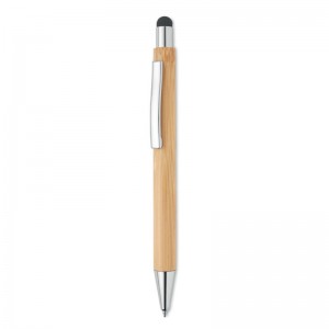 Bolígrafo de bambú con puntero táctil