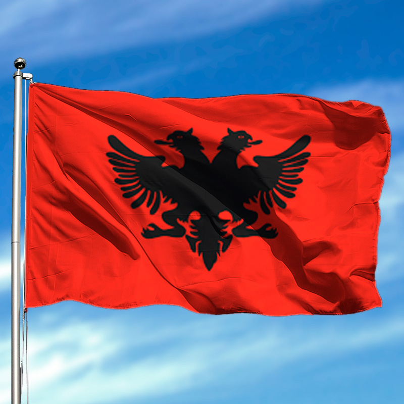 Guau Agnes Gray mano Bandera de Albania